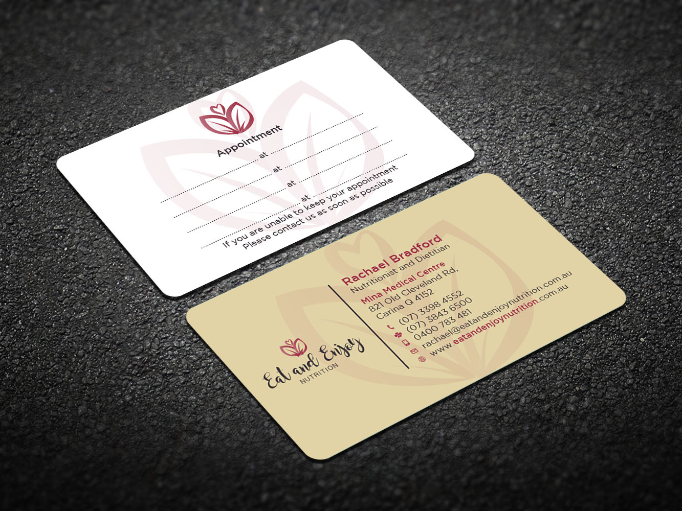 Business Card Design by Verified artistry for Eat and Enjoy Nutrition | Design #12626727