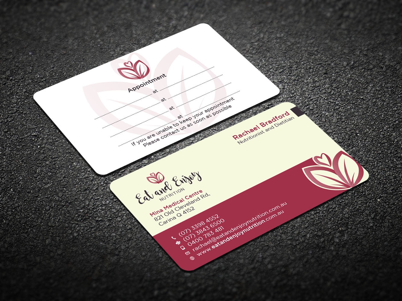 Business Card Design by Verified artistry for Eat and Enjoy Nutrition | Design #12626730