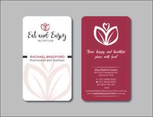 Design de Carte de Visite par Verified artistry (Design garden) pour Eat and Enjoy Nutrition | Design : #12639223