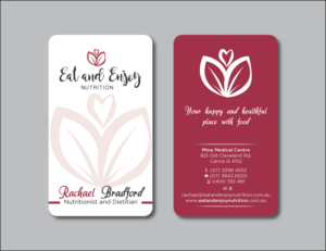 Design de Carte de Visite par Verified artistry (Design garden) pour Eat and Enjoy Nutrition | Design : #12639224