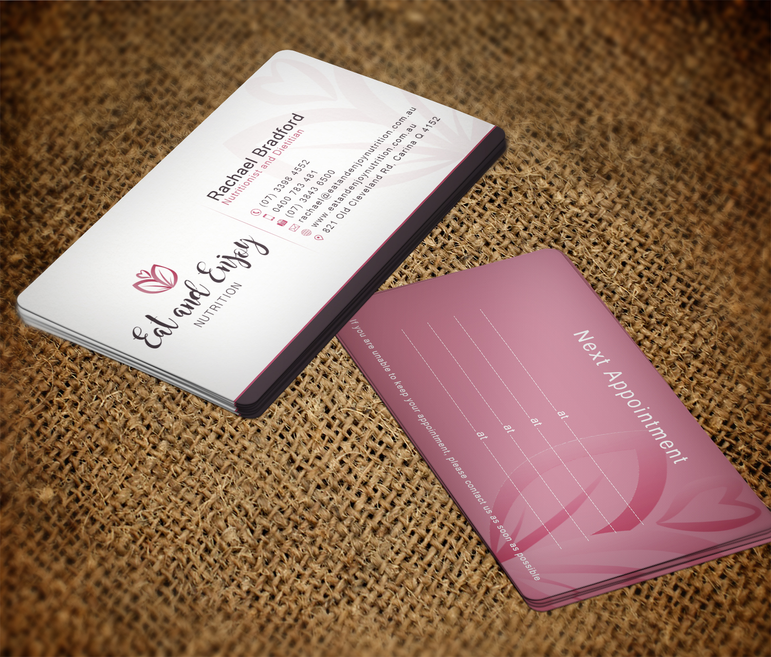 Business Card Design by EWS Webs for Eat and Enjoy Nutrition | Design #12618541