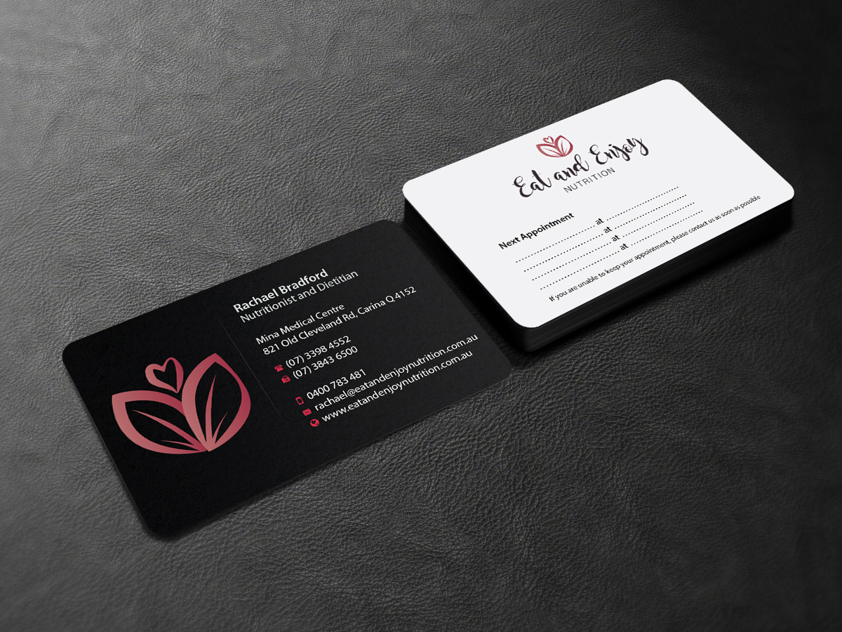 Business Card Design by Creations Box 2015 for Eat and Enjoy Nutrition | Design #12622378