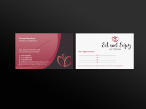 Business Card Design by Creations Box 2015 for Eat and Enjoy Nutrition | Design: #12622399