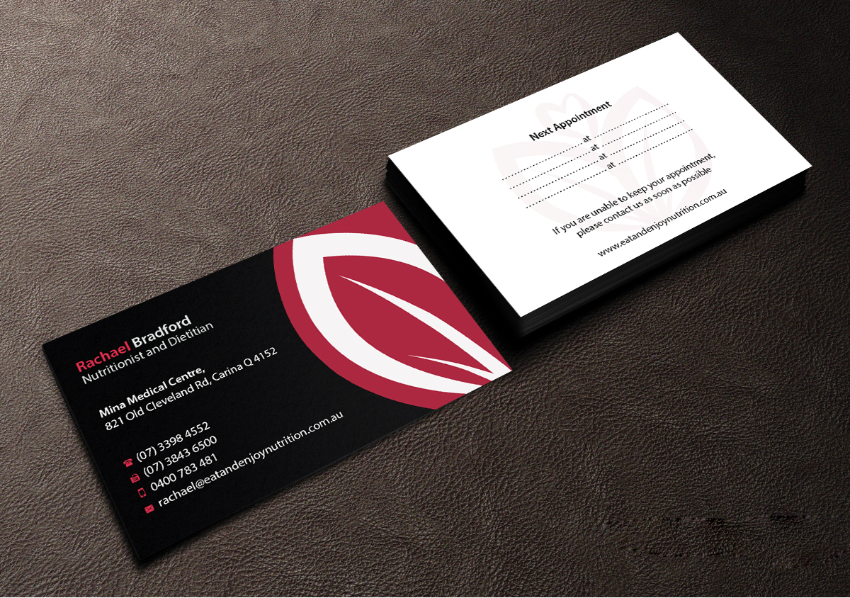 Business Card Design by Creations Box 2015 for Eat and Enjoy Nutrition | Design #12622409