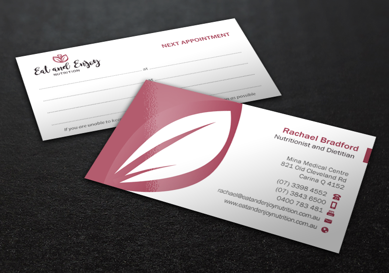 Business Card Design by Brand aid for Eat and Enjoy Nutrition | Design #12618326