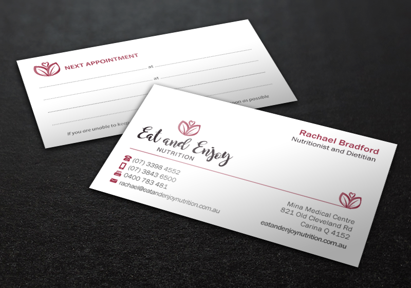 Business Card Design by Brand aid for Eat and Enjoy Nutrition | Design #12618330