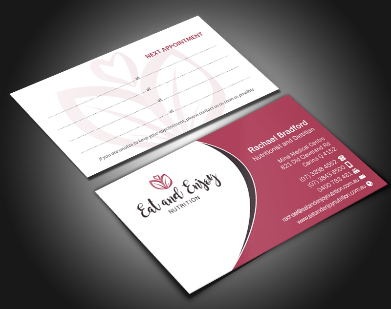 Business Card Design by Brand aid for Eat and Enjoy Nutrition | Design #12618332