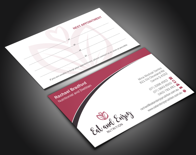 Business Card Design by Brand aid for Eat and Enjoy Nutrition | Design #12618338