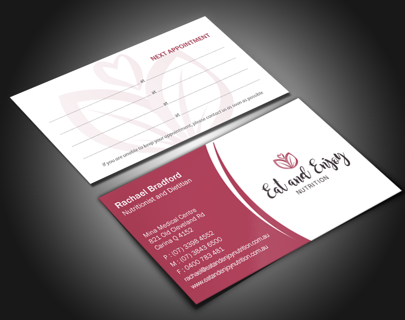 Business Card Design by Brand aid for Eat and Enjoy Nutrition | Design #12618339