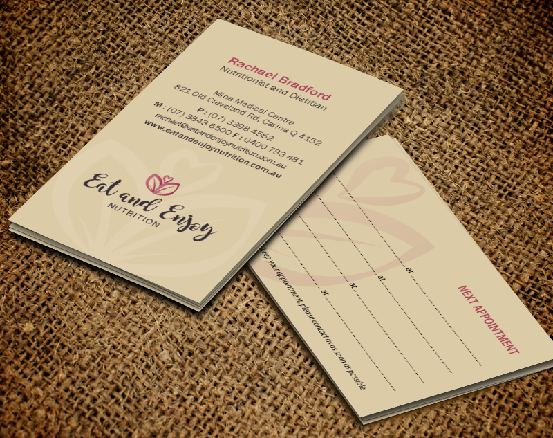 Business Card Design by Brand aid for Eat and Enjoy Nutrition | Design #12628398