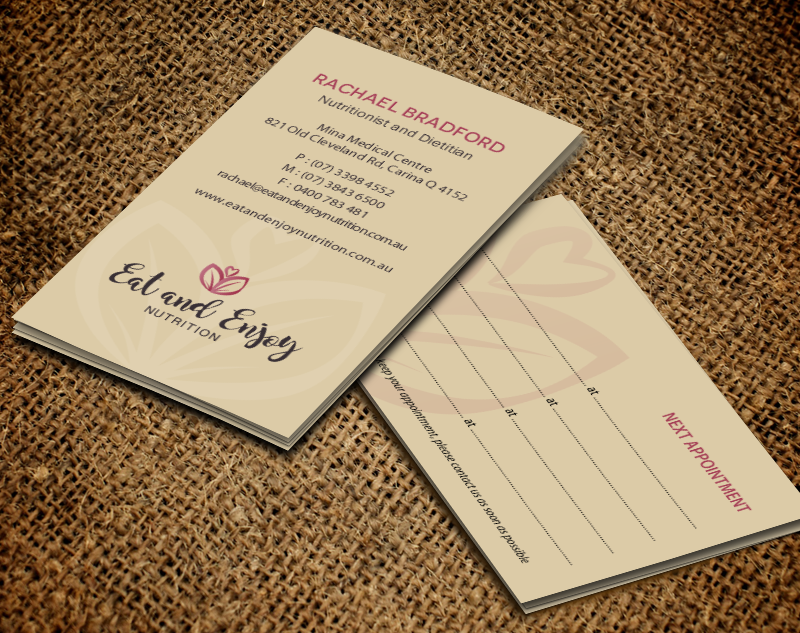 Business Card Design by Brand aid for Eat and Enjoy Nutrition | Design #12628399