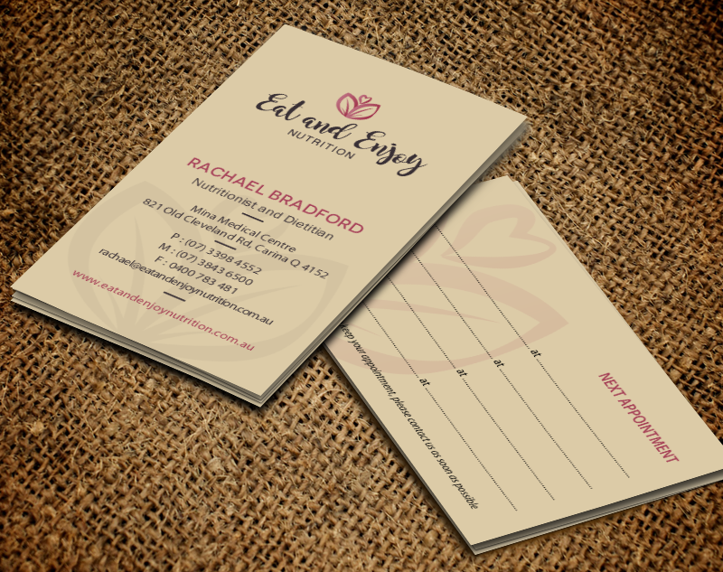 Business Card Design by Brand aid for Eat and Enjoy Nutrition | Design #12628402