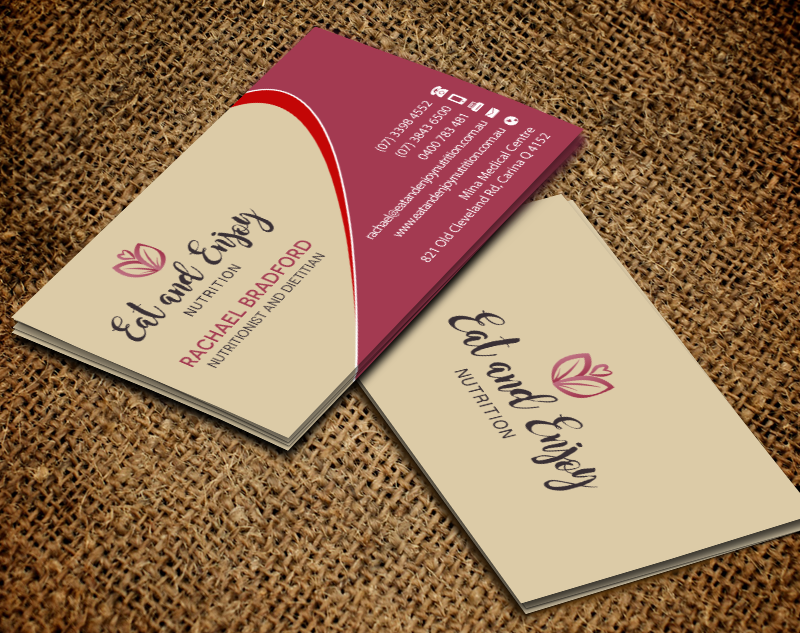 Business Card Design by Brand aid for Eat and Enjoy Nutrition | Design #12628742