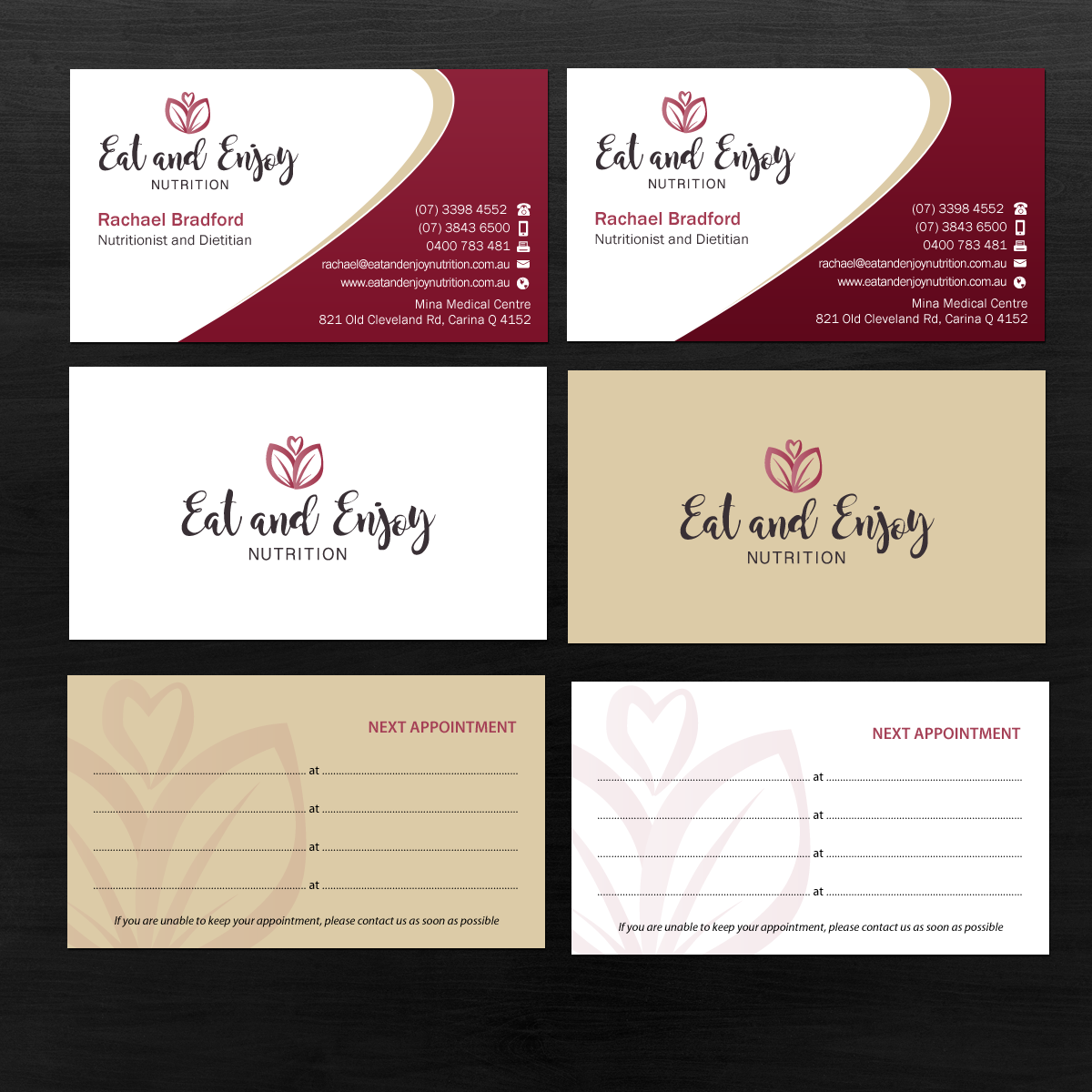 Business Card Design by Brand aid for Eat and Enjoy Nutrition | Design #12631630