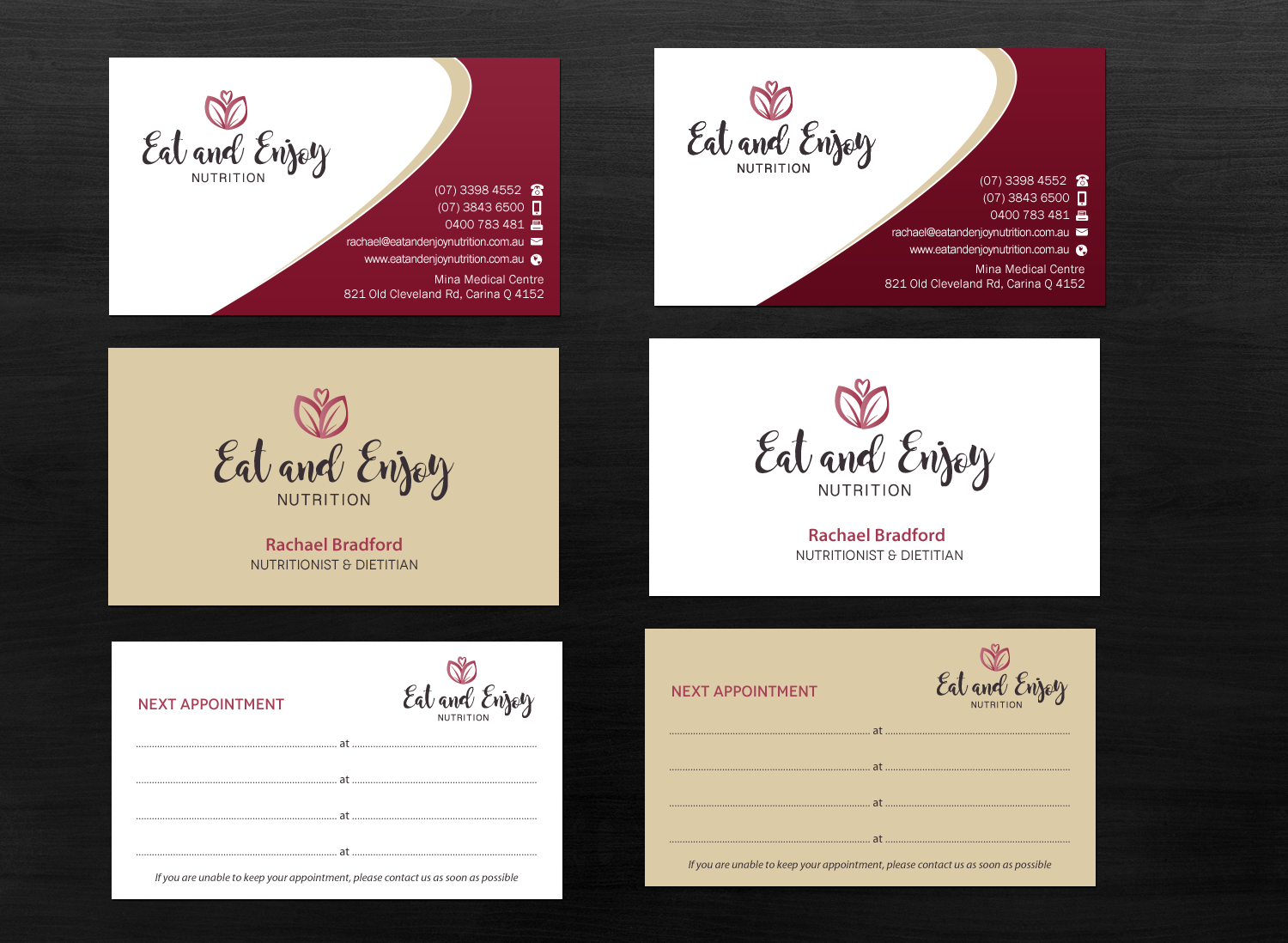 Business Card Design by Brand aid for Eat and Enjoy Nutrition | Design #12638645