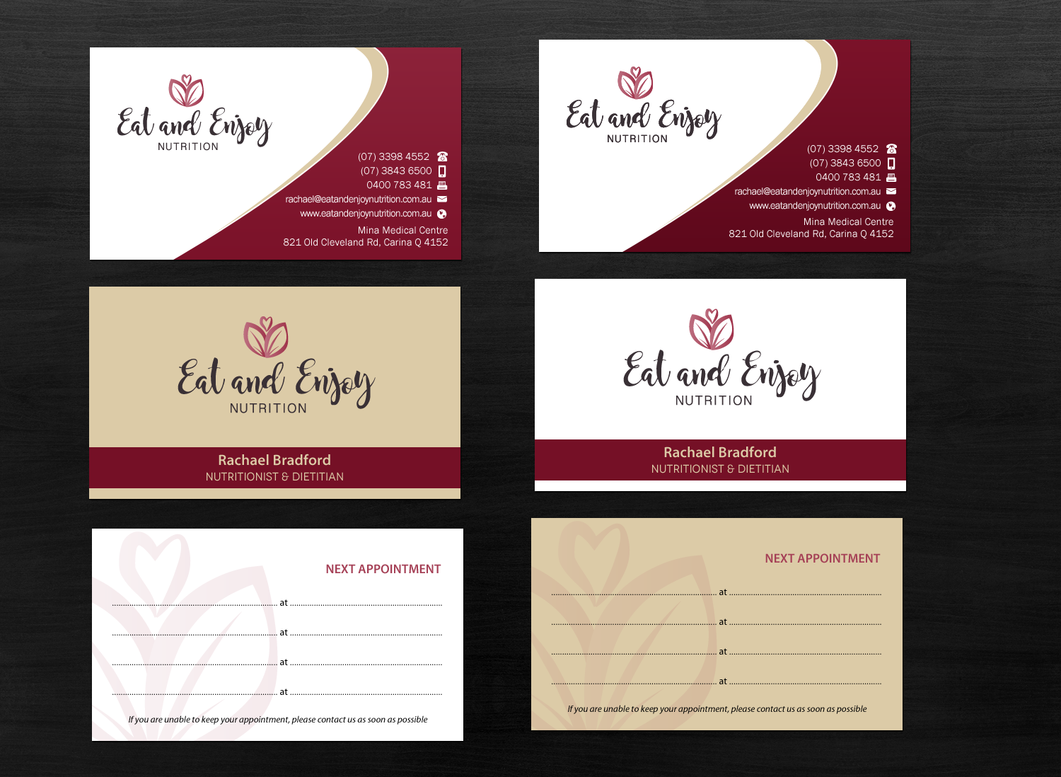Business Card Design by Brand aid for Eat and Enjoy Nutrition | Design #12638698