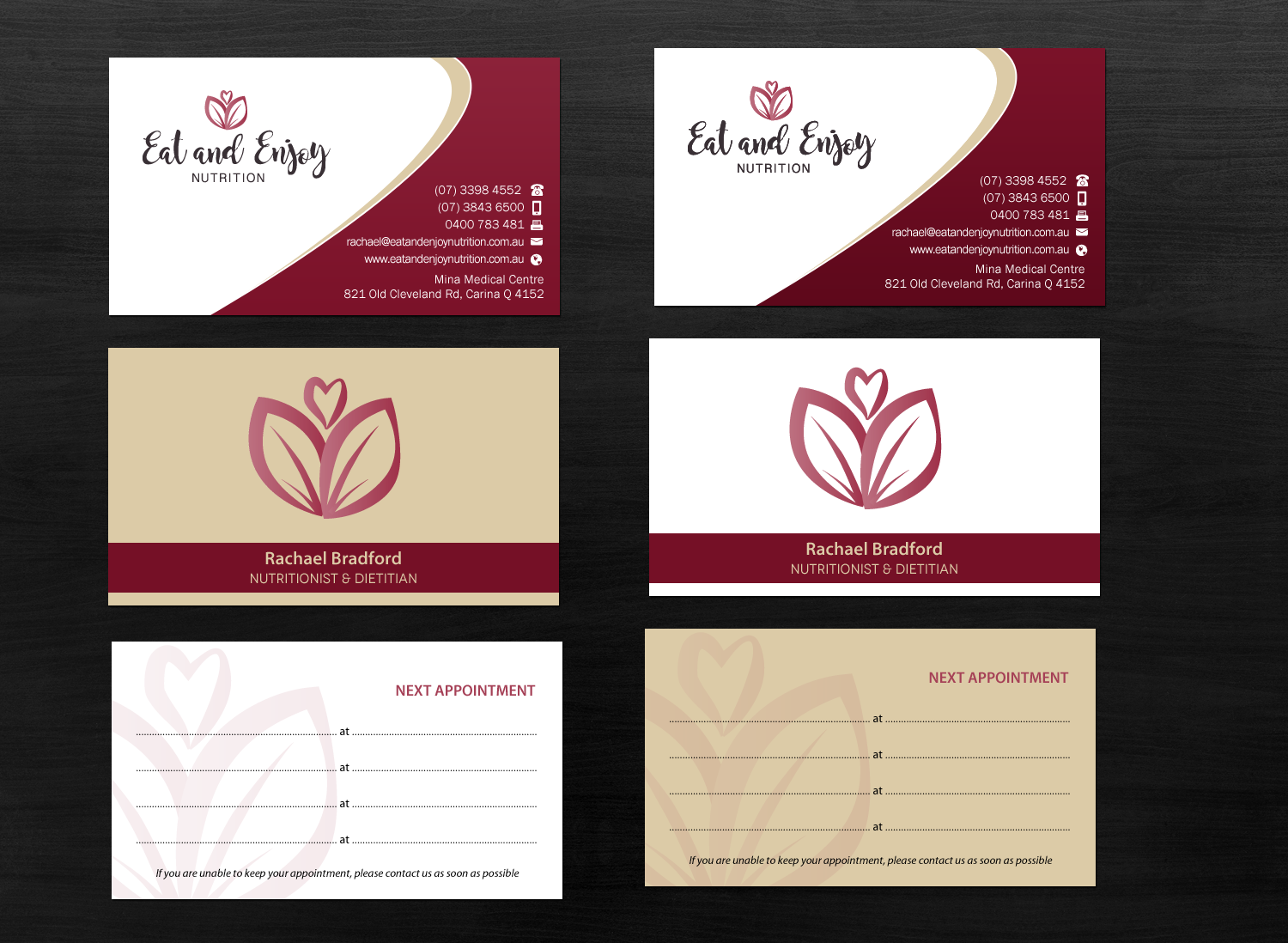 Business Card Design by Brand aid for Eat and Enjoy Nutrition | Design #12638699