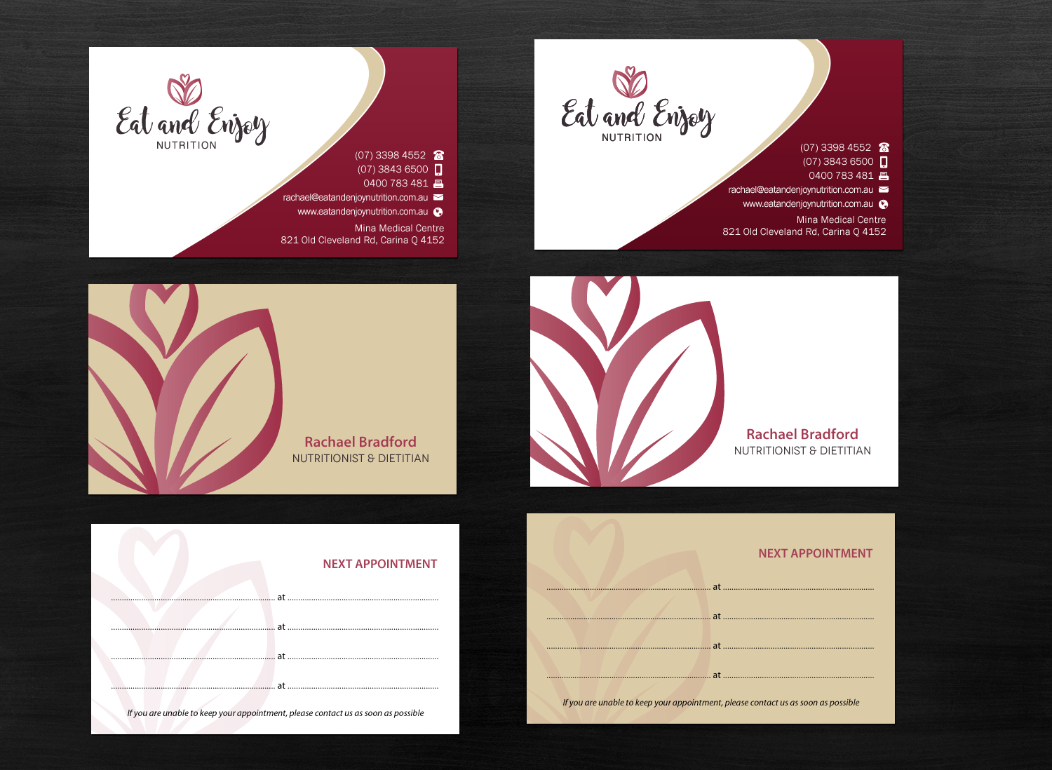 Business Card Design by Brand aid for Eat and Enjoy Nutrition | Design #12638700
