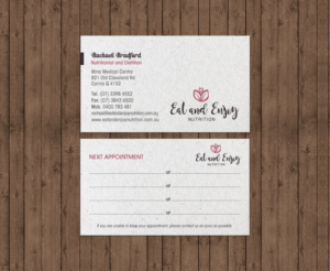Visitenkarten-Design von chandrayaan.creative für Eat and Enjoy Nutrition | Design: #12620605