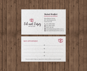 Visitenkarten-Design von chandrayaan.creative für Eat and Enjoy Nutrition | Design: #12620606