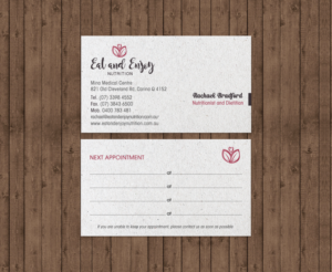 Visitenkarten-Design von chandrayaan.creative für Eat and Enjoy Nutrition | Design: #12620608