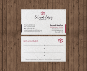 Visitenkarten-Design von chandrayaan.creative für Eat and Enjoy Nutrition | Design: #12620610