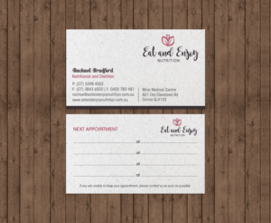 Visitenkarten-Design von chandrayaan.creative für Eat and Enjoy Nutrition | Design: #12620614