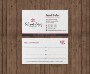 Visitenkarten-Design von chandrayaan.creative für Eat and Enjoy Nutrition | Design: #12620668