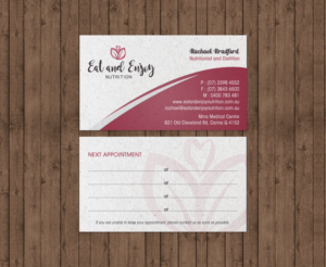 Visitenkarten-Design von chandrayaan.creative für Eat and Enjoy Nutrition | Design: #12620669