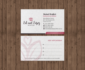 Visitenkarten-Design von chandrayaan.creative für Eat and Enjoy Nutrition | Design: #12620670