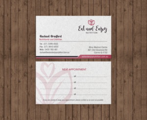 Visitenkarten-Design von chandrayaan.creative für Eat and Enjoy Nutrition | Design: #12620787