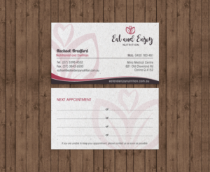 Visitenkarten-Design von chandrayaan.creative für Eat and Enjoy Nutrition | Design: #12620789
