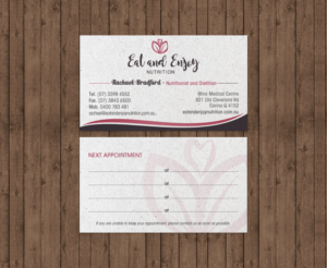 Design de Carte de Visite par chandrayaan.creative pour Eat and Enjoy Nutrition | Design : #12620880