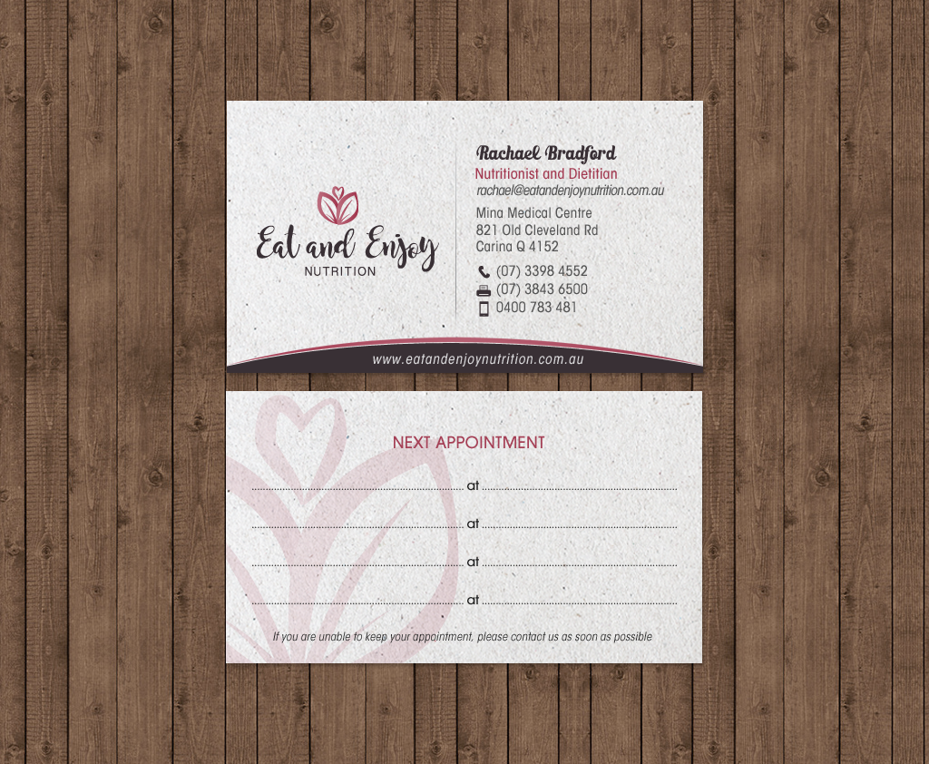 Business Card Design by chandrayaan.creative for Eat and Enjoy Nutrition | Design #12620882