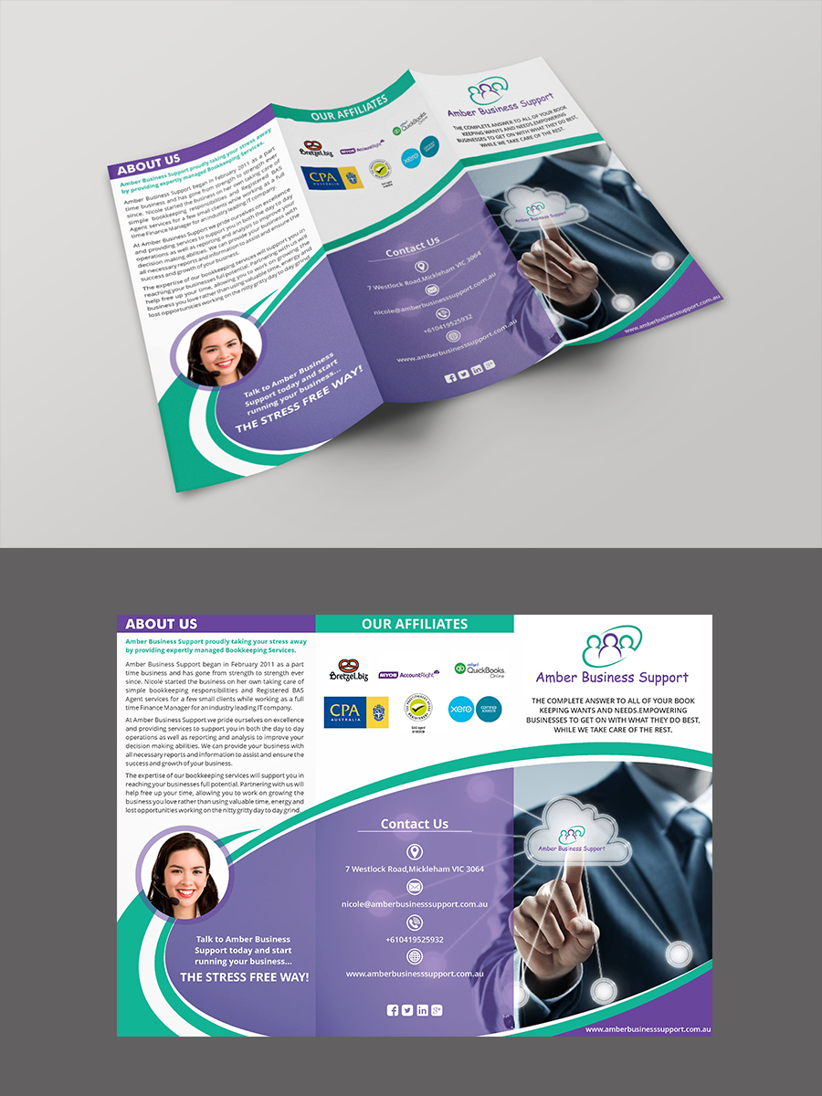 Brochure Design by ecorokerz for Amber Business Support | Design #12617265
