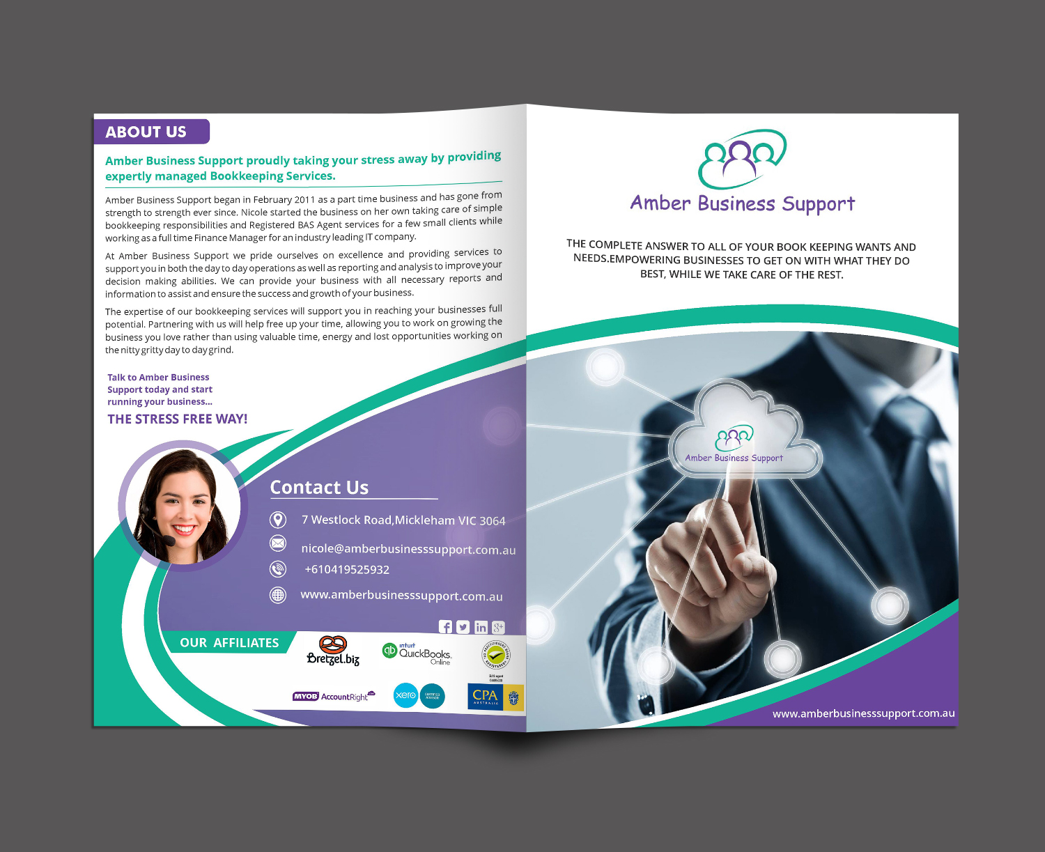 Brochure Design by ecorokerz for Amber Business Support | Design #12665220