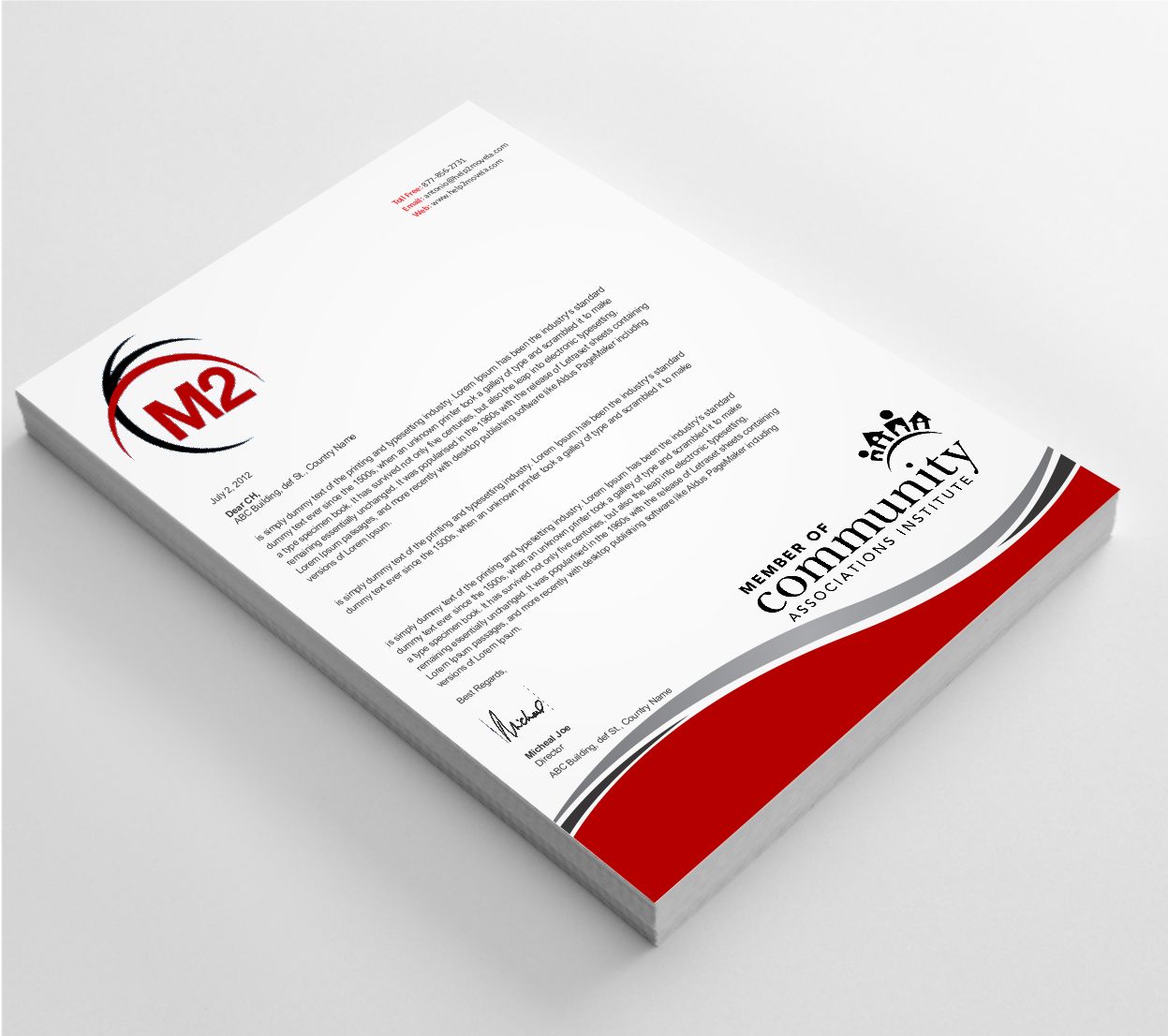 Stationery Design by AwsomeD for M2 Management | Design #12689816