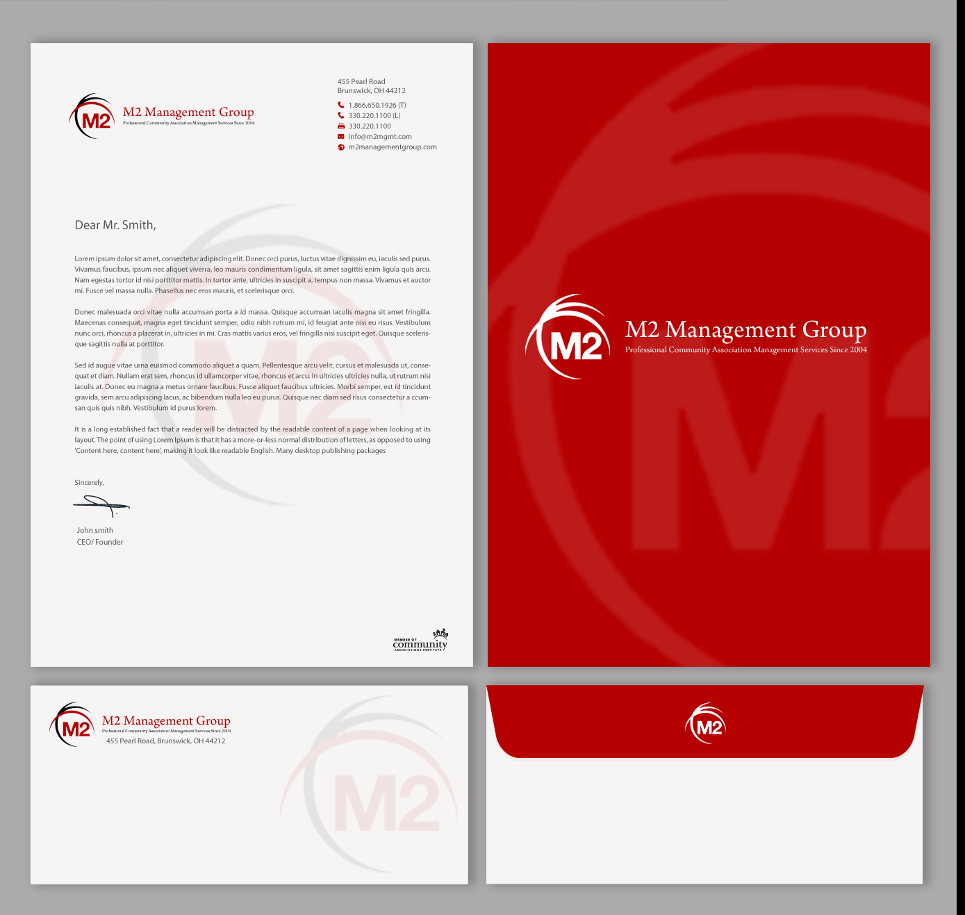 Stationery Design by chandrayaan.creative for M2 Management | Design #12628569