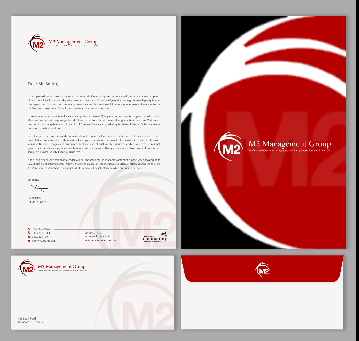 Stationery Design by chandrayaan.creative for M2 Management | Design #12628576
