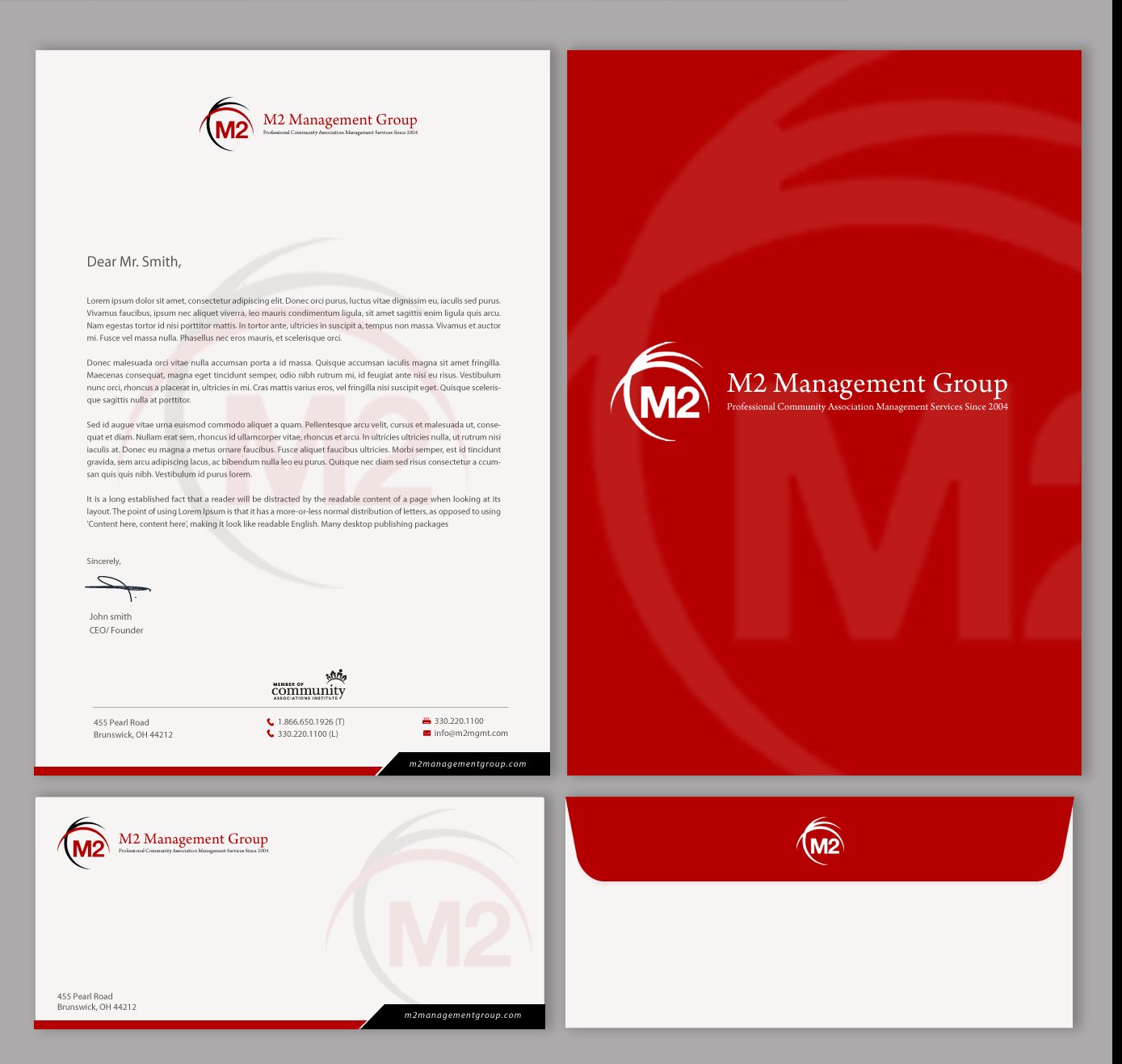 Stationery Design by chandrayaan.creative for M2 Management | Design #12628591