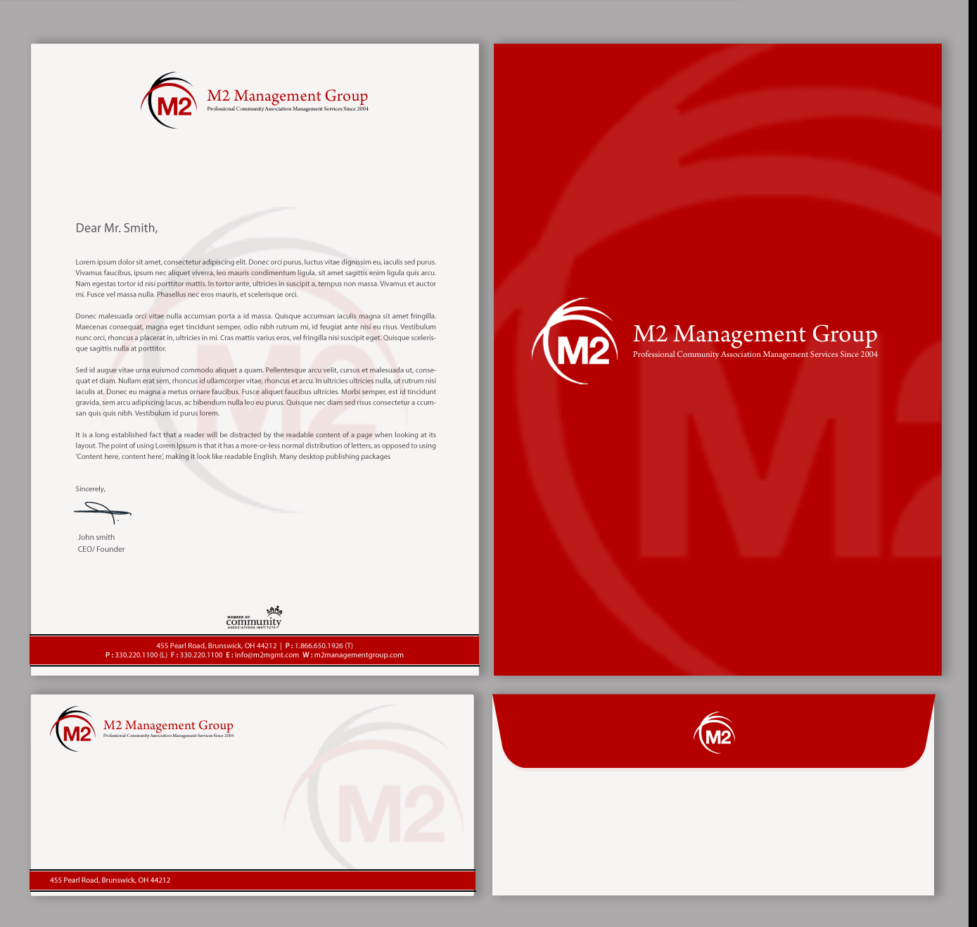 Stationery Design by chandrayaan.creative for M2 Management | Design #12628595