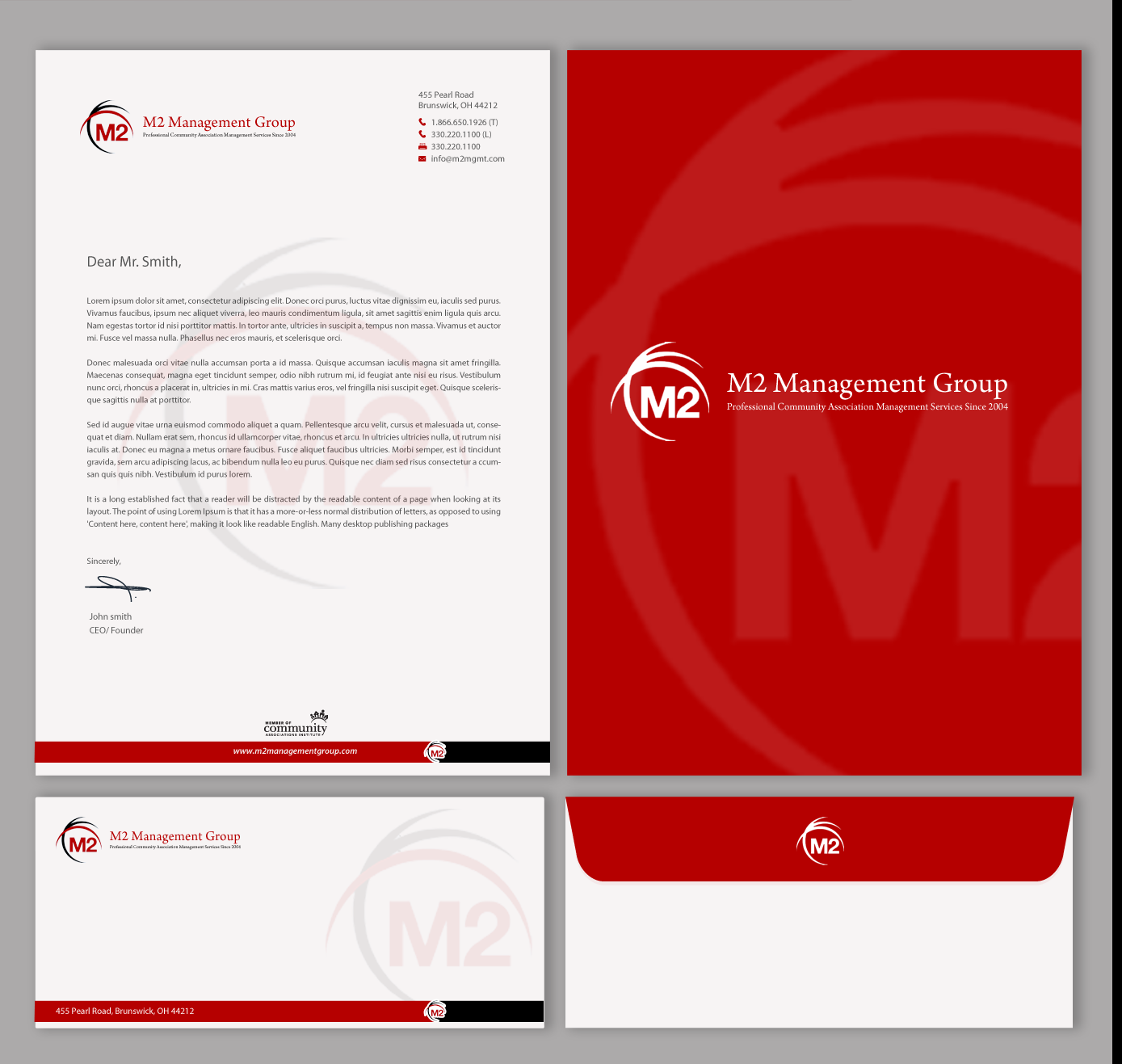 Stationery Design by chandrayaan.creative for M2 Management | Design #12628599