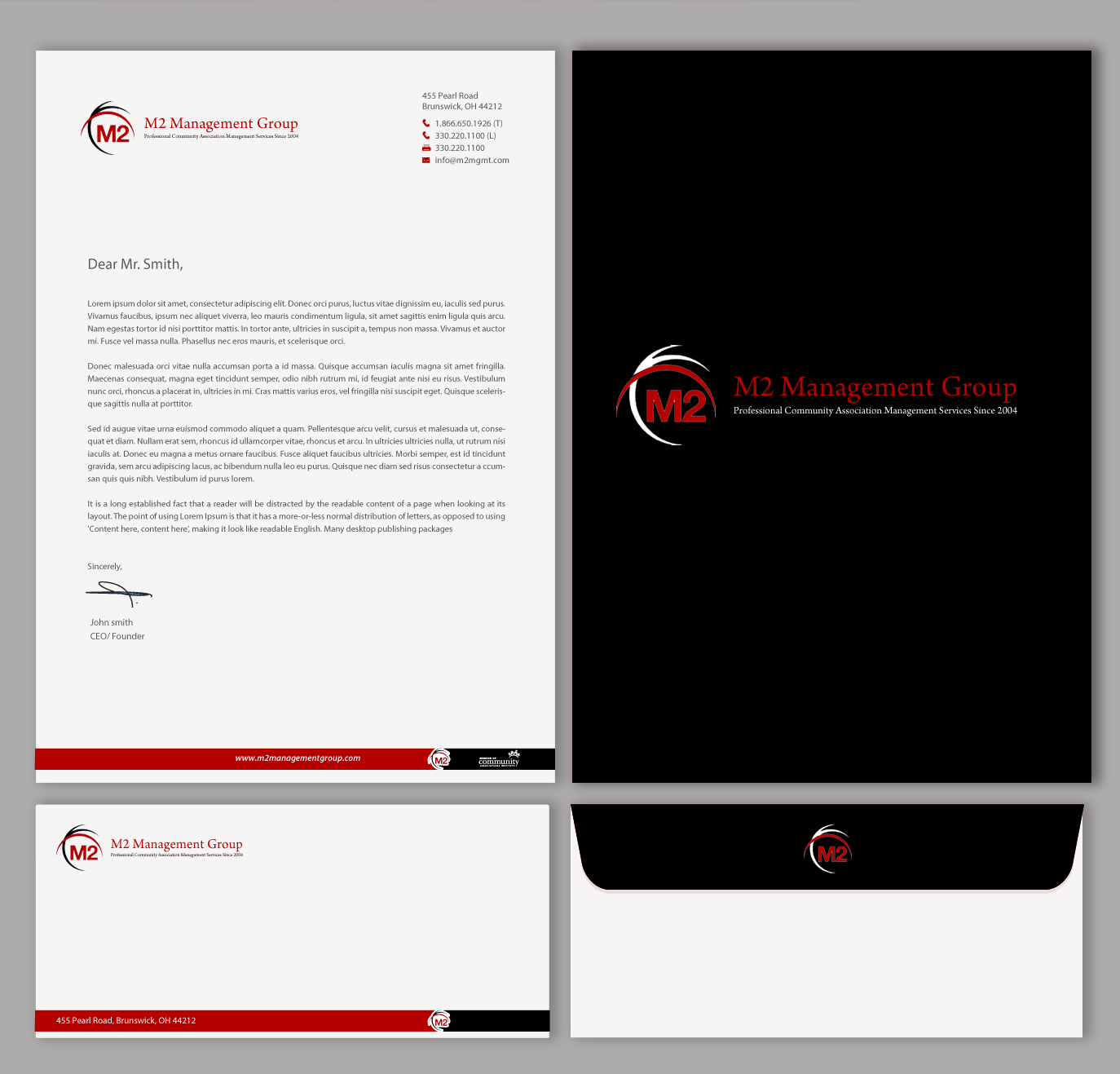 Stationery Design by chandrayaan.creative for M2 Management | Design #12628600