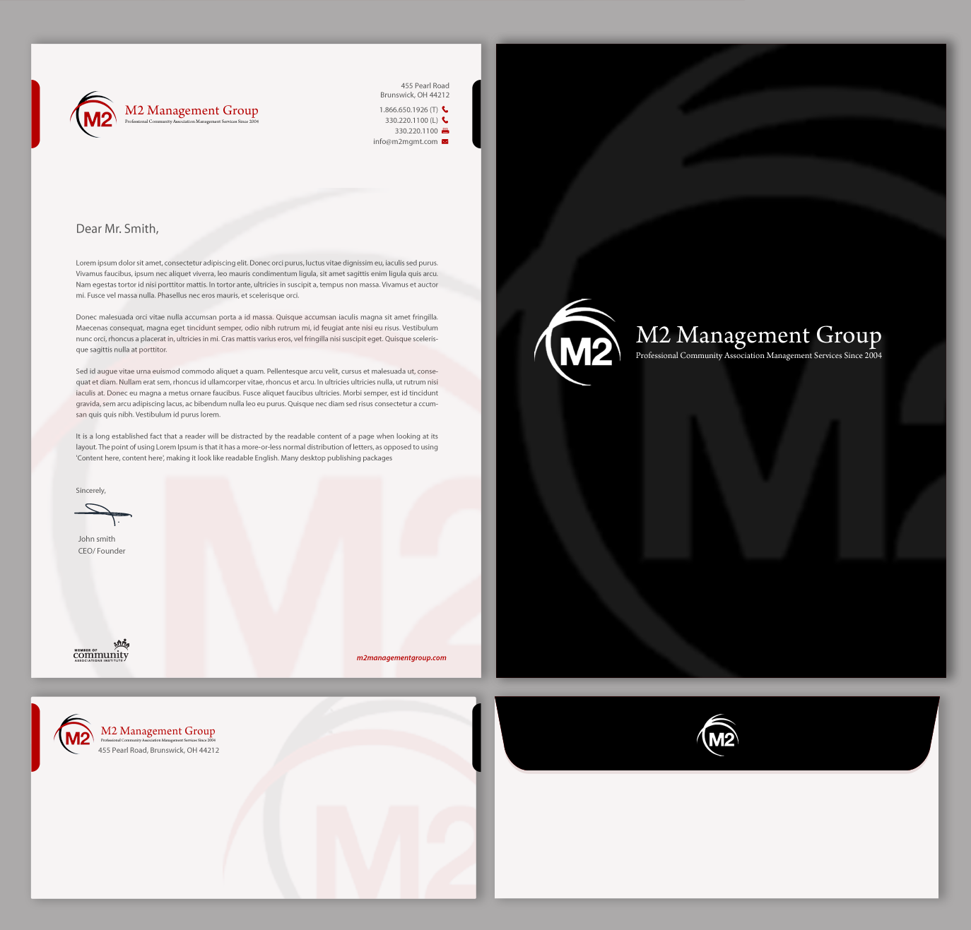 Stationery Design by chandrayaan.creative for M2 Management | Design #12628962
