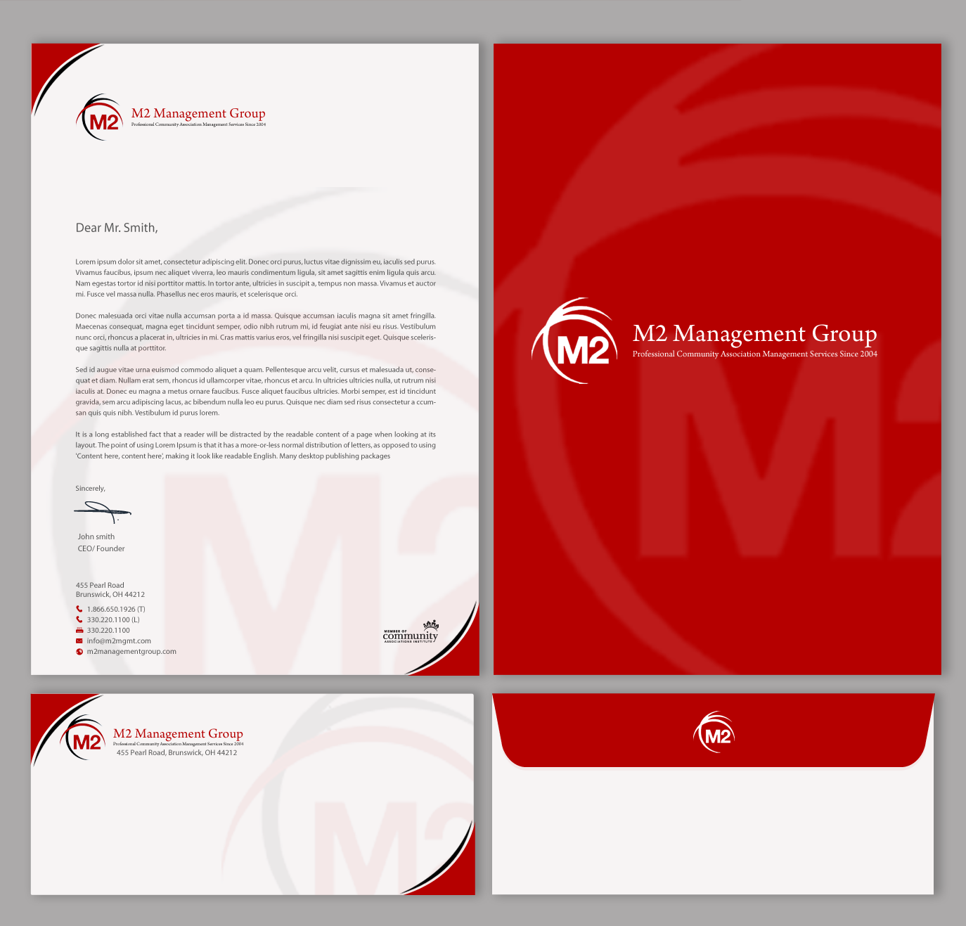 Stationery Design by chandrayaan.creative for M2 Management | Design #12628963