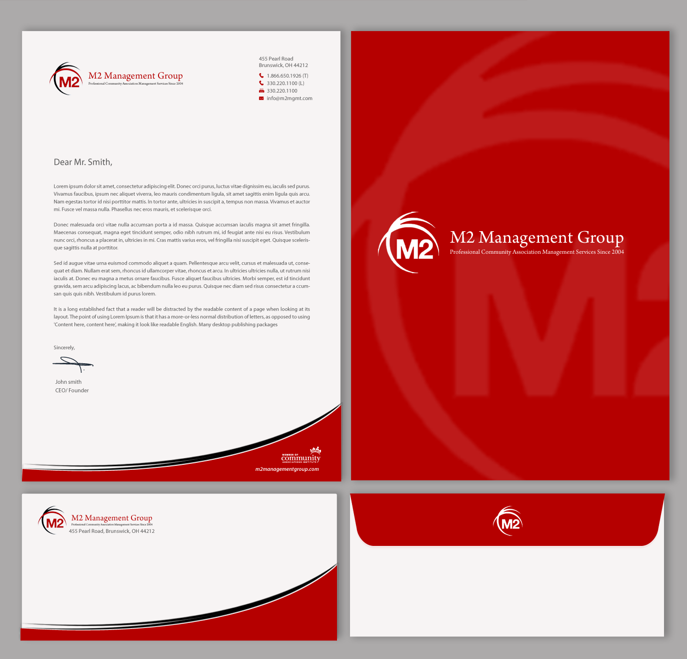 Stationery Design by chandrayaan.creative for M2 Management | Design #12628965
