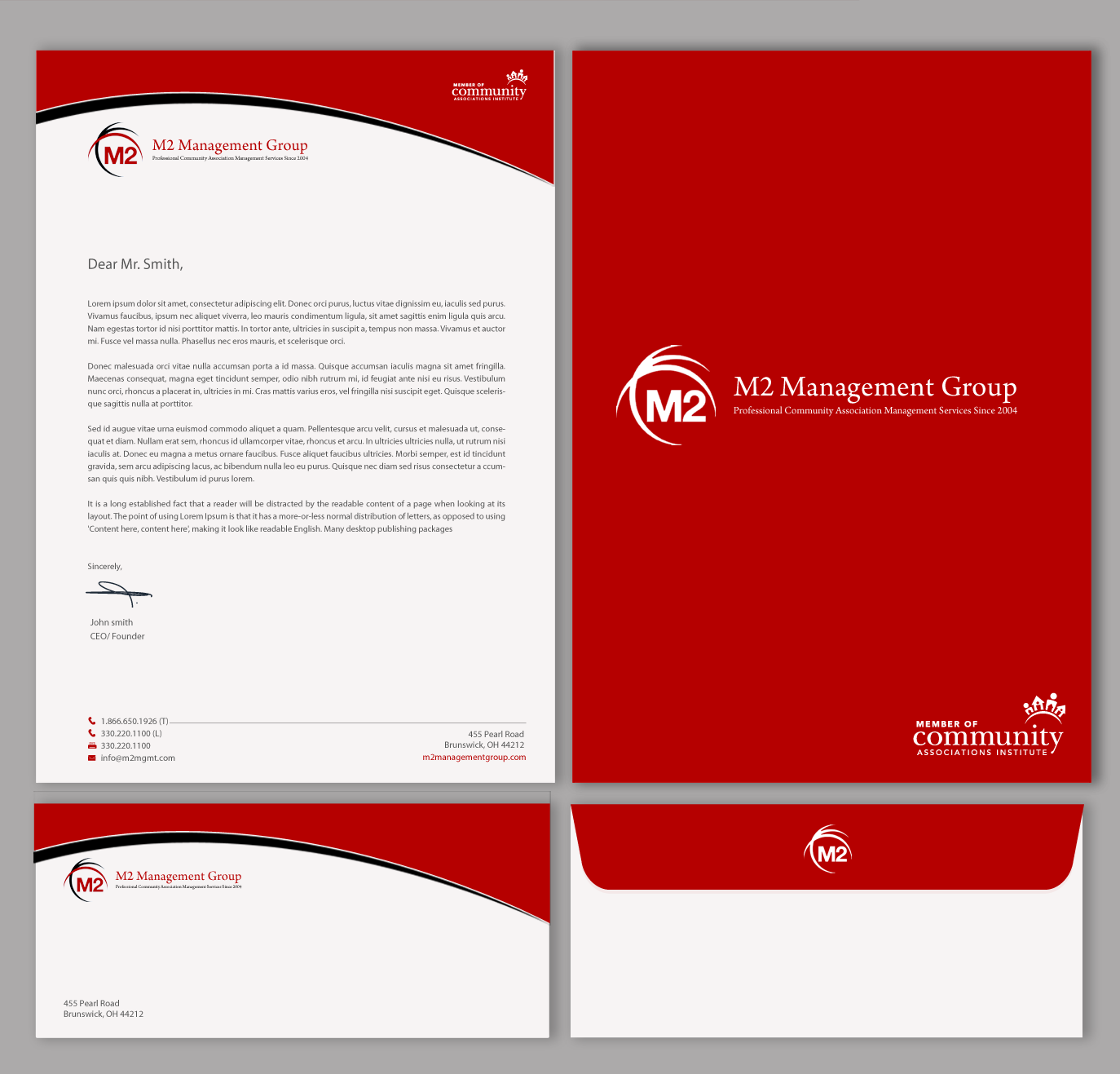 Stationery Design by chandrayaan.creative for M2 Management | Design #12628974