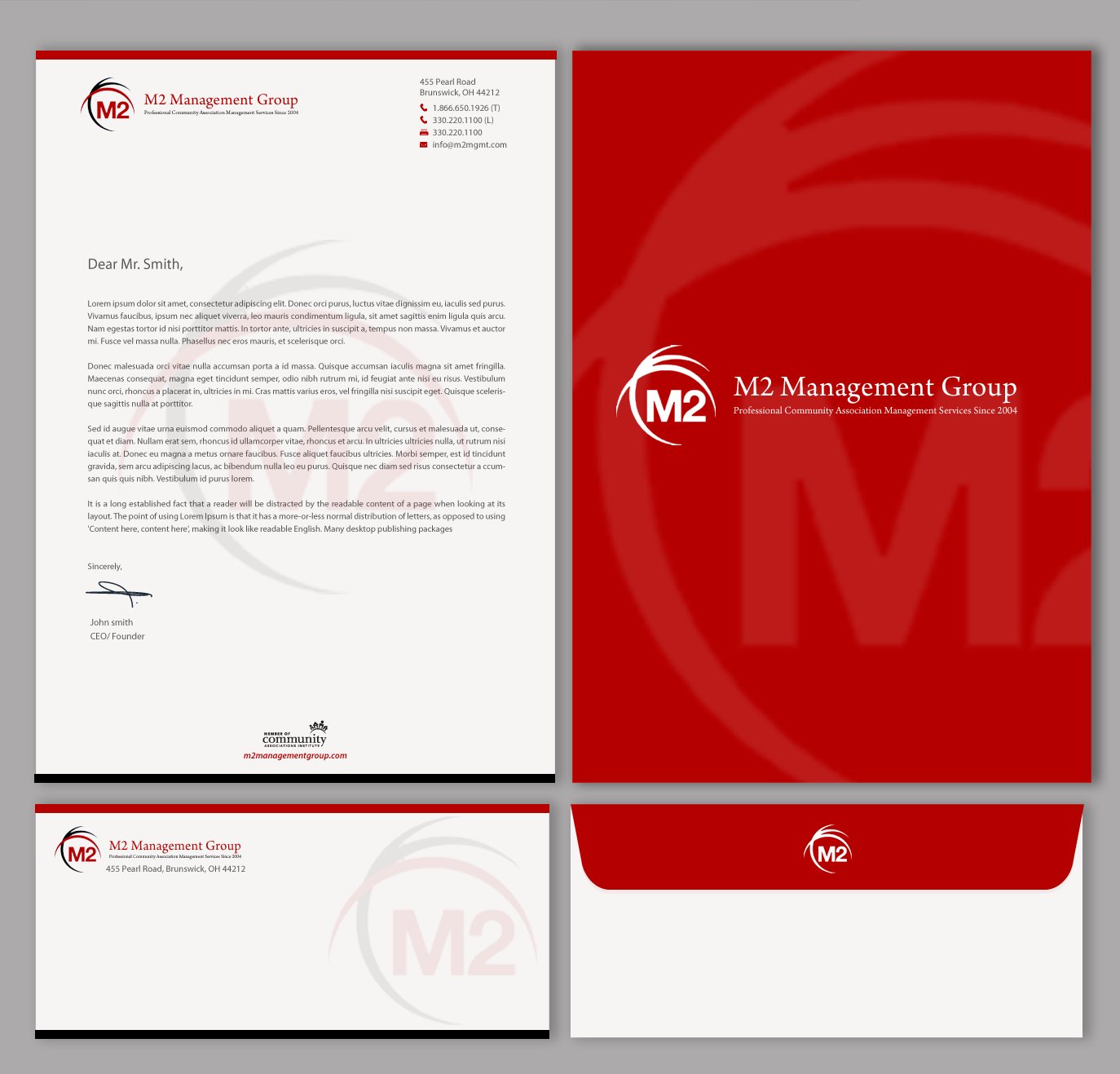 Stationery Design by chandrayaan.creative for M2 Management | Design #12652367