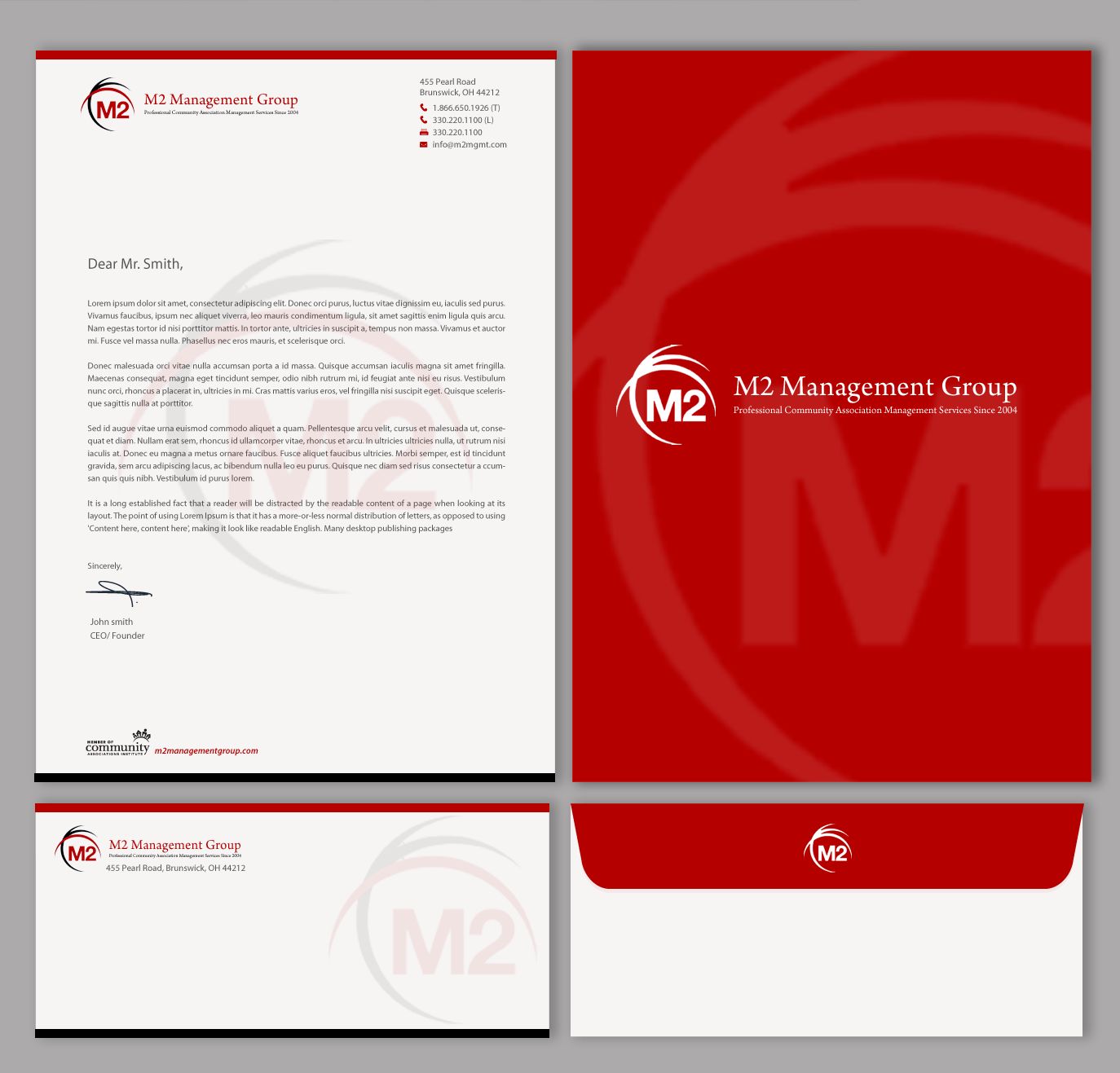 Stationery Design by chandrayaan.creative for M2 Management | Design #12652371