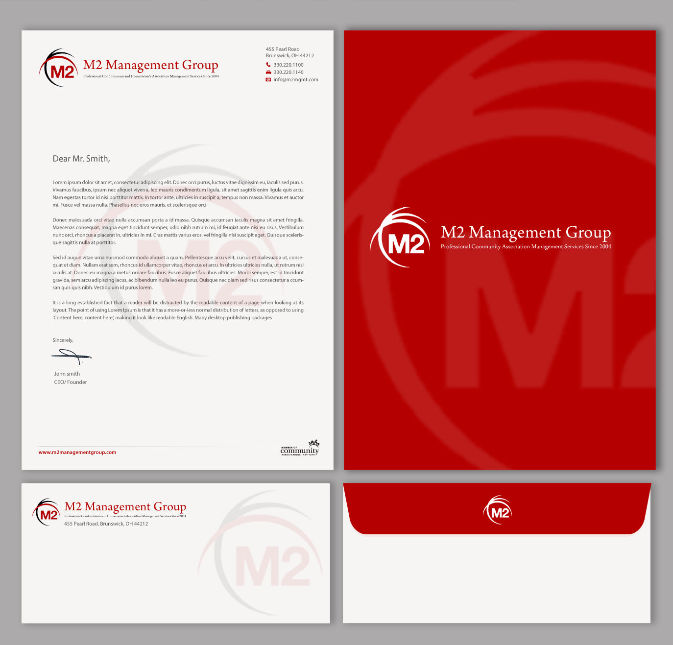 Stationery Design by chandrayaan.creative for M2 Management | Design #12794256
